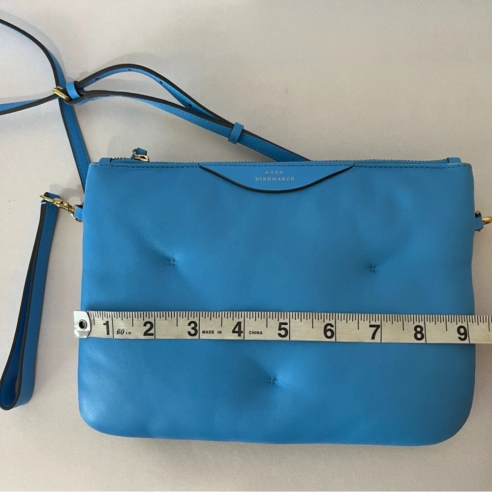 Anya Hindmarch Chubby Quilted Circus Blue Crossbody Bag